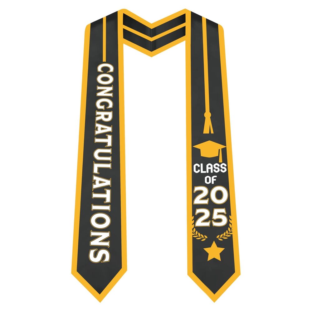 3801 Congrats Grad Sash Congratulations Stole Class of 2025 High School